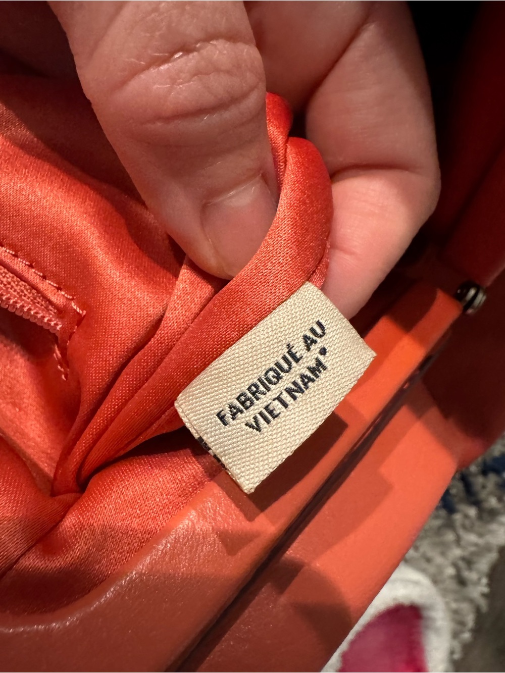 Coach Madison Gathered Twist Carrie Satchel Textured Orange coral Quilted purse - Picture 14 of 16